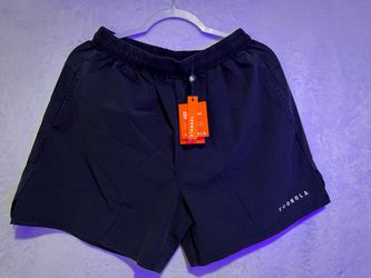 YoungLA Men's Black Athletic Activewear Shorts M Elastic Waist Logo