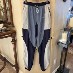 MNML Men Color-Block Lined Mesh Drawstring Active Jogger Pants Size Medium