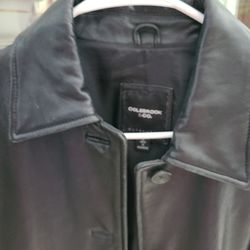 Colebrook Black Leather Jacket, Size Small
