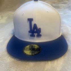 New Era 59FIFTY Los Angeles Dodgers Green UV White Royal Dodger Stadium 50th Anniversary Fitted Hat 7 1/2