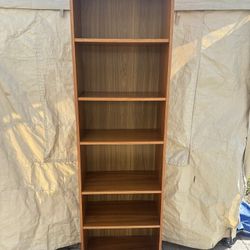 Tall And Narrow Mid Century Bookshelf / Mid Century Bookcase 