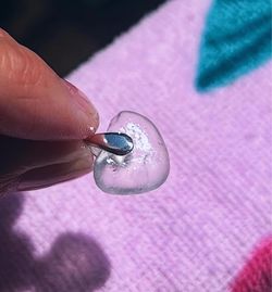 Heart-shaped sea glass on 925 Sterling silver necklace
