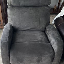 Charcoal Gray Sofa Recliner Chair