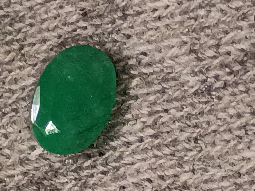 .5 CT Faceted Oval Shaped Natural Emerald