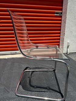 Ikea Chair clear/chrome plated
