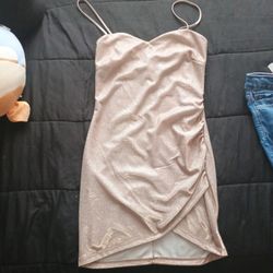Champagne Gold Sparkly Dress