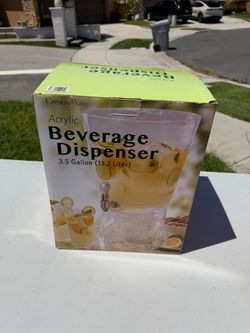 CreativeWare Acrylic Beverage Dispenser 3.5 Gallon