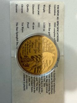 2022 "The Star-Spangled Banner" commemorative gold coin
