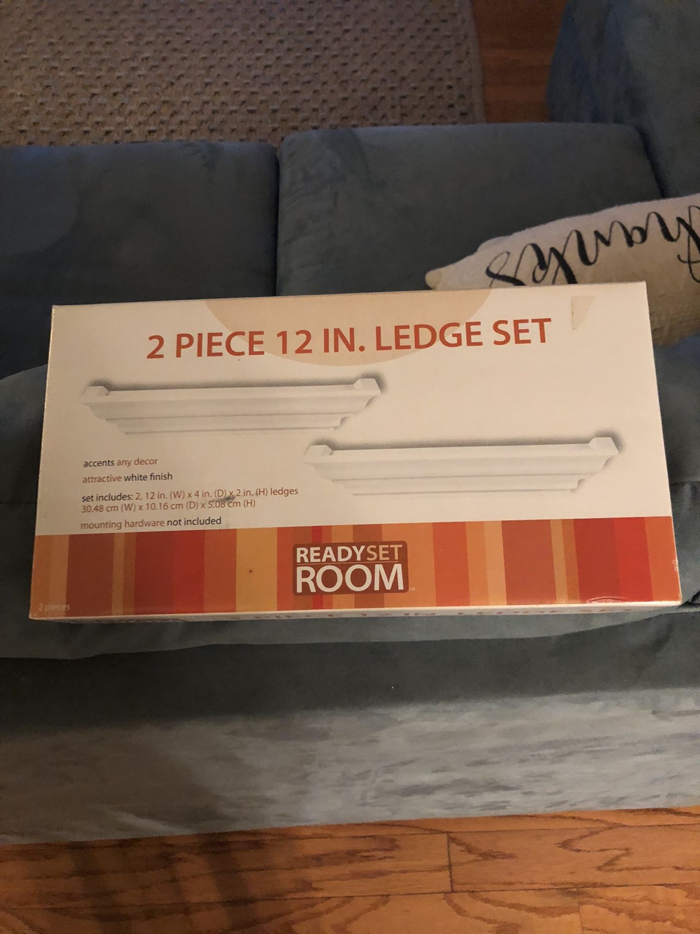 2 Piece 12 Inch Ledge Set Brand New -White Wood
