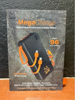 Realtree APX MegaCharge 20,000Mah Rapid Rechargeable battery
