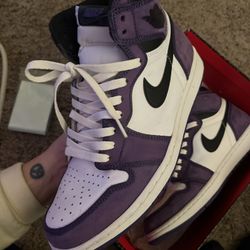 Jordan 1 Court Purple Custom Size 9.5 Pre Owned