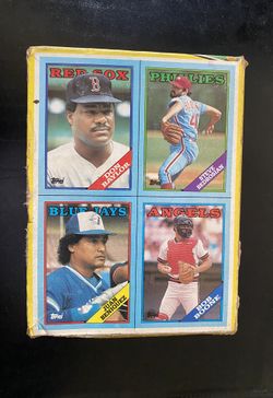 1986, 87, & 88 Topps Baseball Card Box Bottoms (uncut)