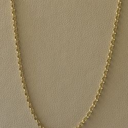 14k Yellow Gold ~1.8mm Wide Cable Link Chain Necklace ~18"