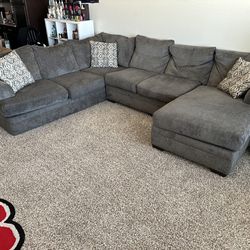 Grey AFW Sectional with Chaise - $450 OBO