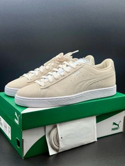 MEN’S PUMA SUEDE PRM (ALPINE SNOW-PUMA WHITE) SZ 10