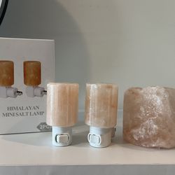 Himalayan Salt Lamps (2) And Candle/Tea Light Holder