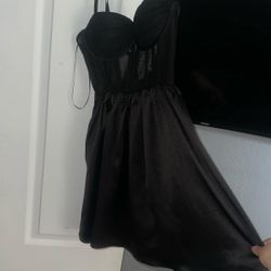 Corset Short Dress Flowy 