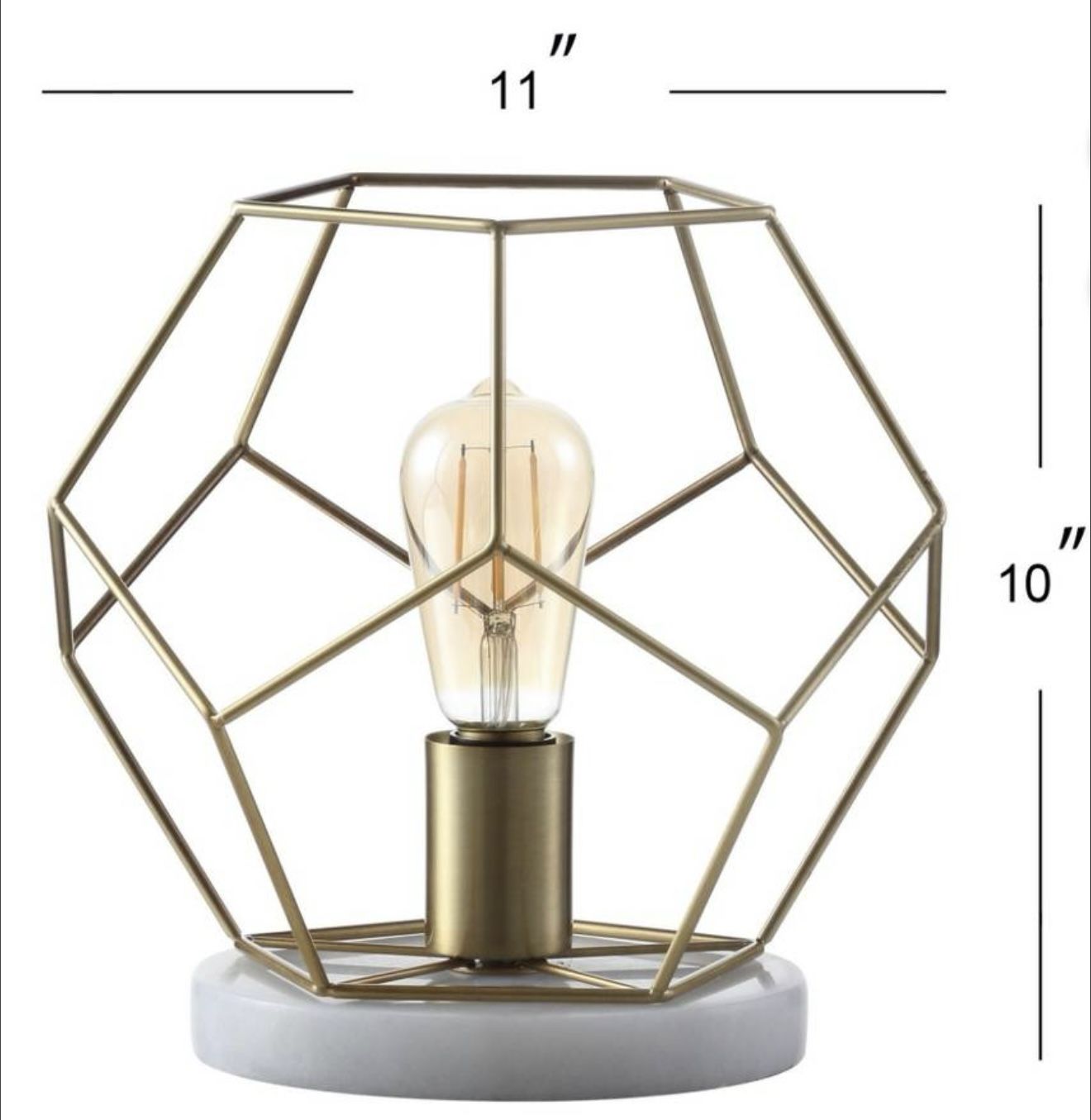 Pair of Geometric Jonathan y James Brass Gold Table Lamps