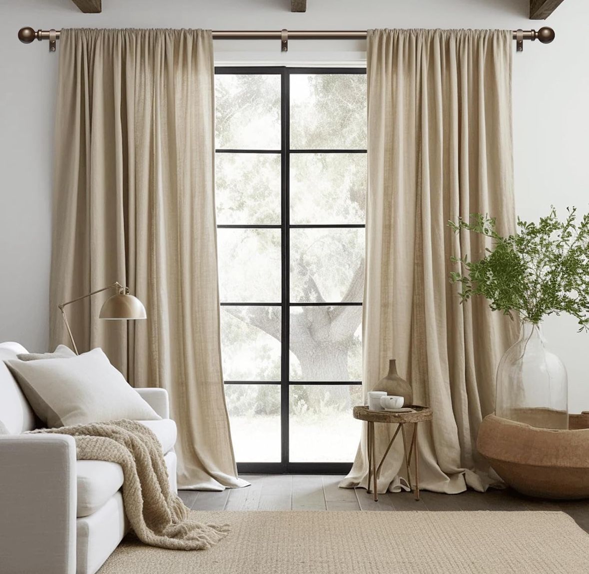 Bronze Curtain Rod Set – Adjustable (Pair)