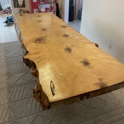 Live Raw Edge Wooden Table 