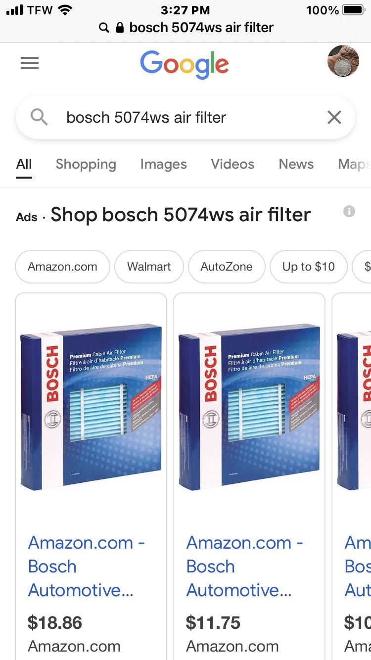 Bosch Air And Oil Filter