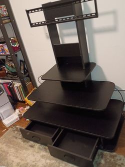 BLACK TV STAND