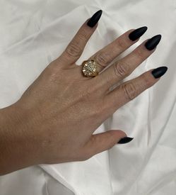 RING YELLOW GOLD 14KT WITH DIAMONDS