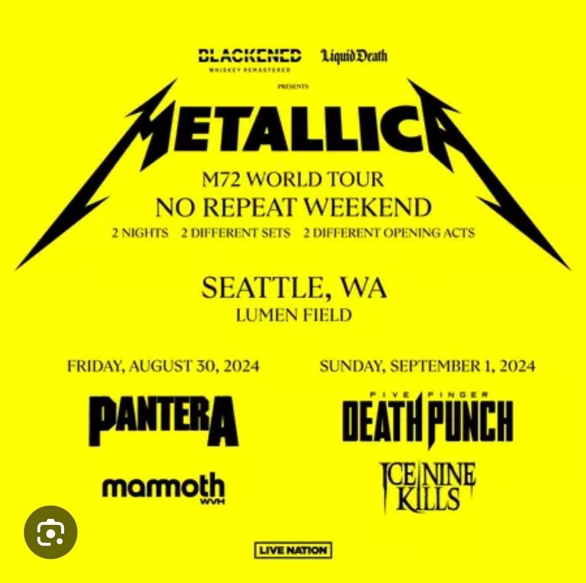 Metallica Two Day Passes (2)