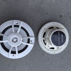 Pair of Kenwood 6.5" Marine Coaxial Speakers - White - $40 (Anaheim)