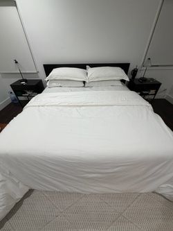 IKEA King Black-Brown MALM Bed Frame