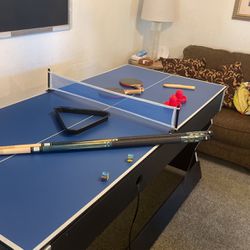 Three And One Ping Pong, Pool And Air Hockey Table