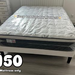 ✨Sleep Comfortably Mattress✨ Mattress pillow top 🟢Queen $150 🟡Full $130 🟠Twin $120 🔴King $260 🔵Cal king $260 ☑️Delivery available $30🚚