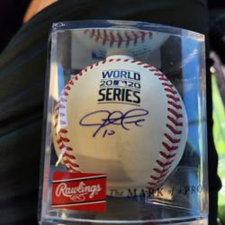justin turner 2020 world series autograph