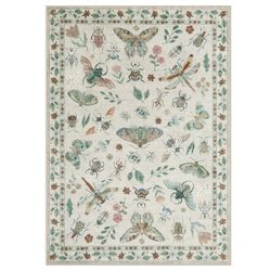 Viral Washable Bug Rug in Beige - 8x10