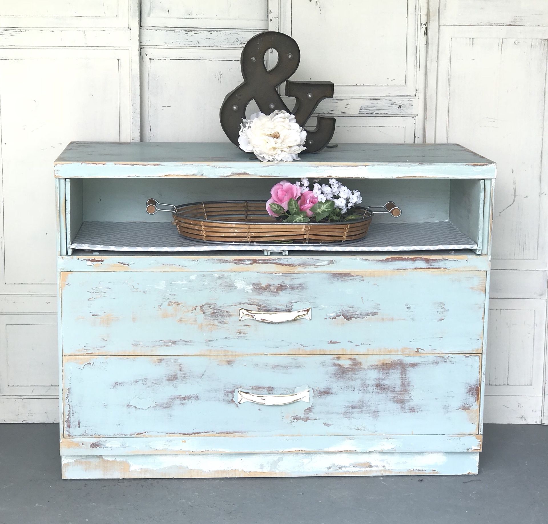 Shabby Chic tv stand/multi purpose cabinet