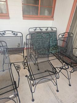 Sunbeam Patio Set of 6 Rocking Chairs Circa. 1960