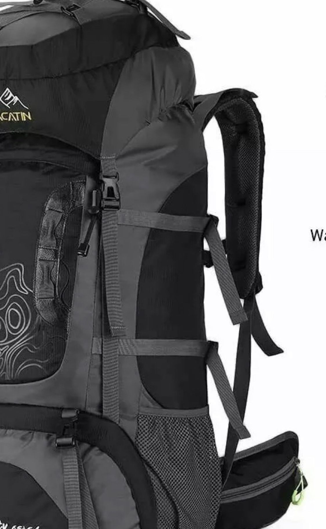 Unisex Internal Frame 70L Backpack Water-Resistant Hiking Daypack Backpacks
