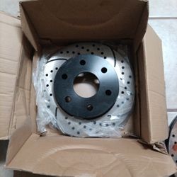 Drilled & Slotted Brake Rotors 2001 Chevy Silverado $75 Or Best Offer 