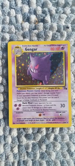 Vintage gengar holo fossil 5