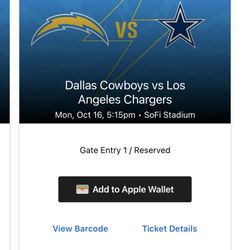 2 Chargers vs Cowboys