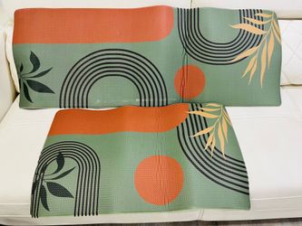 2-Piece Anti-Fatigue Kitchen Mat Set (Dark Green)