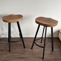 Rotating - wood barstools 