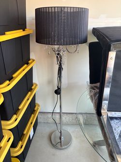 Floor Lamp Chrome & Black