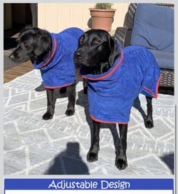 Dog Drying Coat - Fast Drying Dog Towel Robe - Microfiber Super Absorbent Pet Bathrobe, Adjustable Collar & Belly Strap Fast Drying Coat Pet Dog Cat B