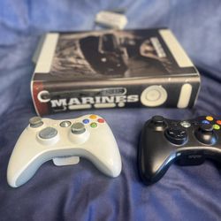 XBOX 360 Console w/Two Contollers and Games