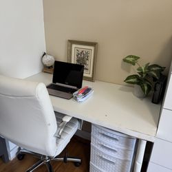 White Table with Legs