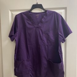 Scrubstar Scrub Top Eggplant Color Medium