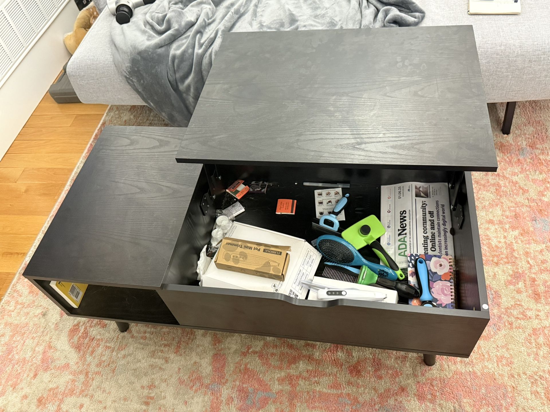 Black coffee Table With Storage
