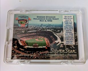 DODGER  STADIUM HOLOGRAM CARD NIGHT,  MAY 2, 1992