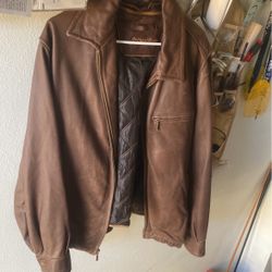 Vintage Saints Johns Bay Brown Leather Jacket